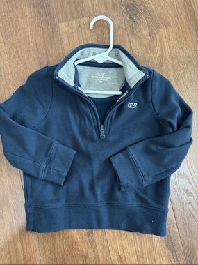 Vineyard Vines Navy Saltwater Quarter-Zip Pullover 2T
